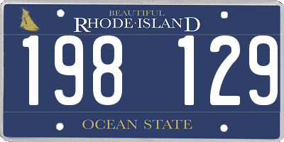 RI license plate 198129