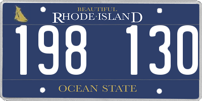 RI license plate 198130
