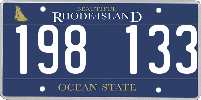 RI license plate 198133