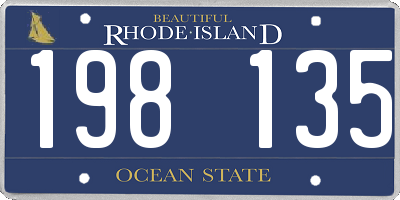 RI license plate 198135