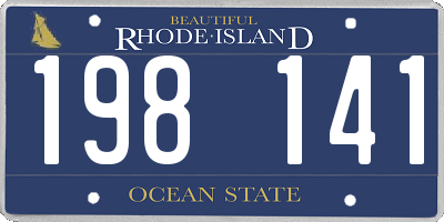 RI license plate 198141