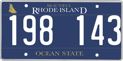 RI license plate 198143