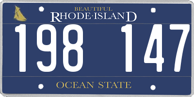 RI license plate 198147