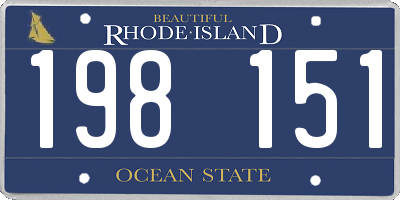 RI license plate 198151