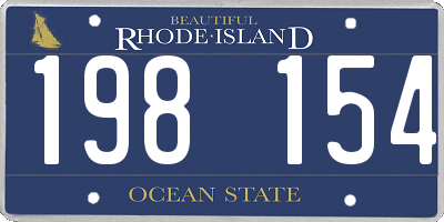 RI license plate 198154