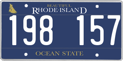 RI license plate 198157