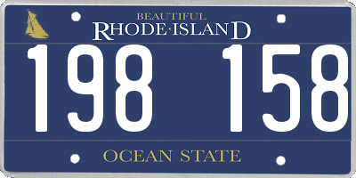 RI license plate 198158