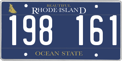 RI license plate 198161