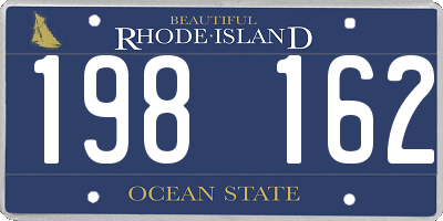 RI license plate 198162