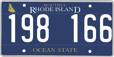 RI license plate 198166