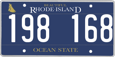 RI license plate 198168