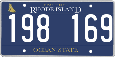 RI license plate 198169