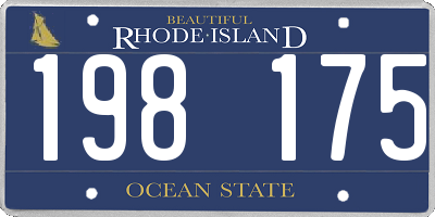 RI license plate 198175