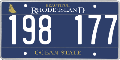 RI license plate 198177