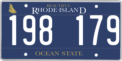 RI license plate 198179