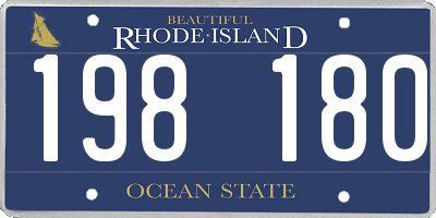RI license plate 198180