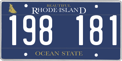 RI license plate 198181