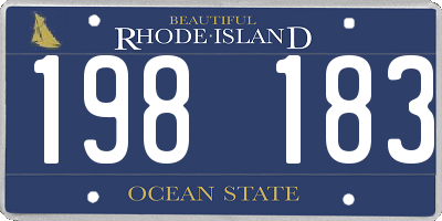 RI license plate 198183