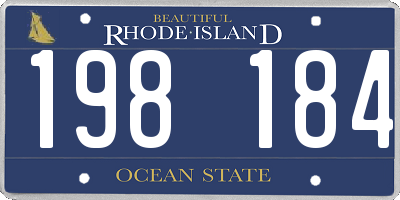 RI license plate 198184