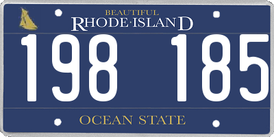 RI license plate 198185