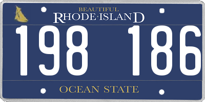 RI license plate 198186