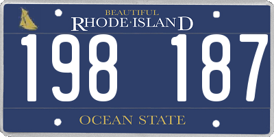 RI license plate 198187