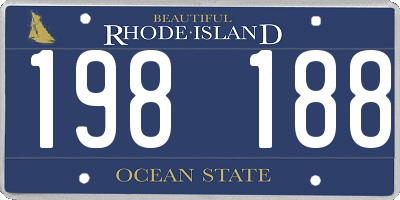 RI license plate 198188