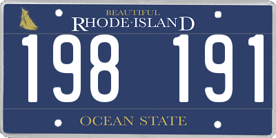 RI license plate 198191