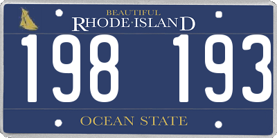 RI license plate 198193