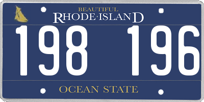 RI license plate 198196