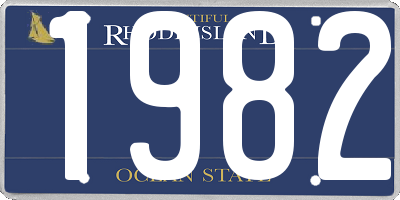 RI license plate 1982