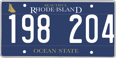 RI license plate 198204
