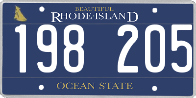 RI license plate 198205