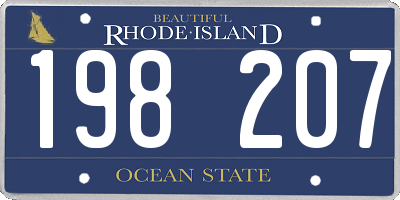 RI license plate 198207