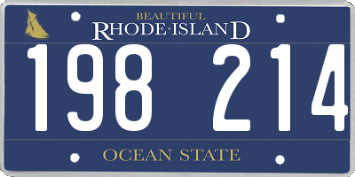 RI license plate 198214