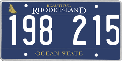 RI license plate 198215