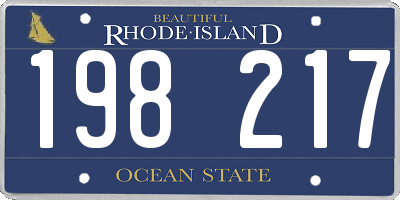 RI license plate 198217