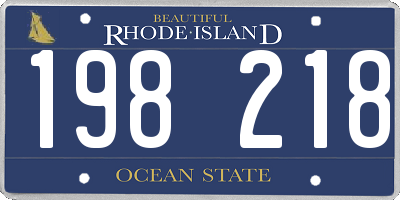 RI license plate 198218
