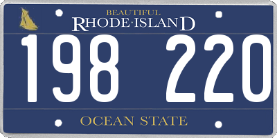 RI license plate 198220