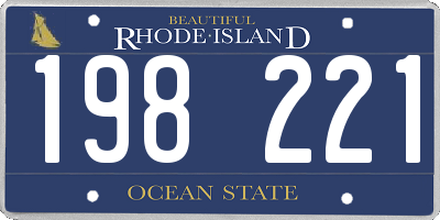 RI license plate 198221
