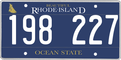 RI license plate 198227