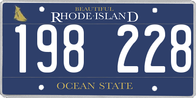 RI license plate 198228