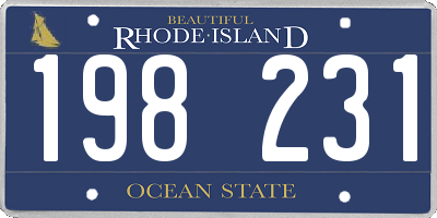 RI license plate 198231