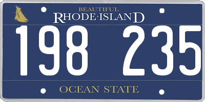 RI license plate 198235