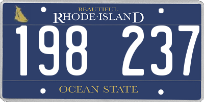 RI license plate 198237
