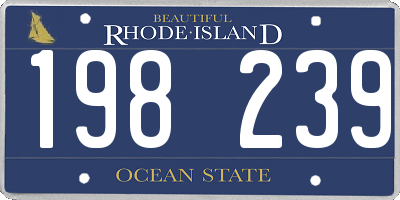 RI license plate 198239
