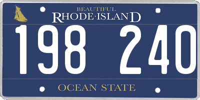 RI license plate 198240