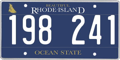 RI license plate 198241