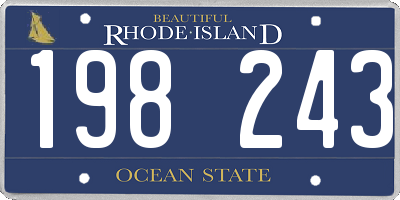 RI license plate 198243