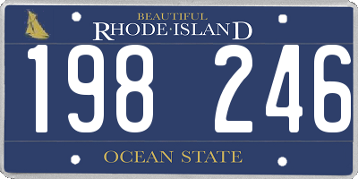 RI license plate 198246